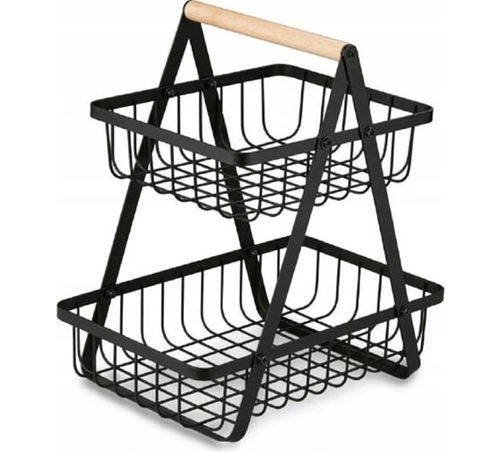 Изображение товара Ваза Homium Kitchen, Family, черный, 2 яруса fruit06black