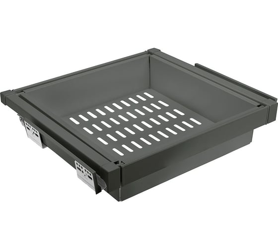 Изображение товара Корзина для белья GTV перфорированная, в модуль 800 мм, графит WG-KOSZM80-60