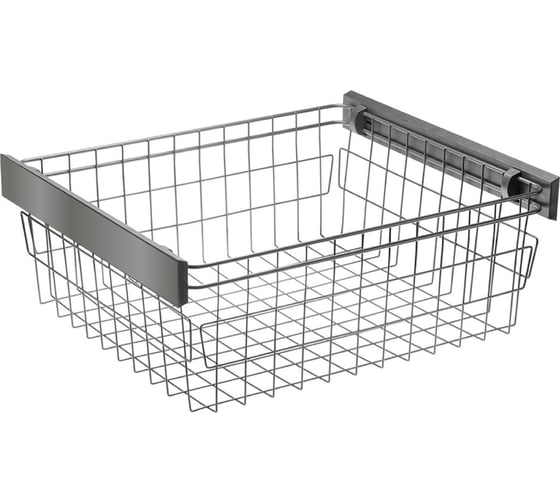 Изображение товара Корзина для белья GTV SMART, в модуль 600 мм, графит, без направляющих W-WKO60-BP-60