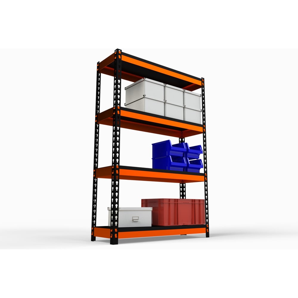 Изображение товара Стеллаж ООО Металекс Metalex HARD 1800x1000x400 мм 4 полки стационарный стальной