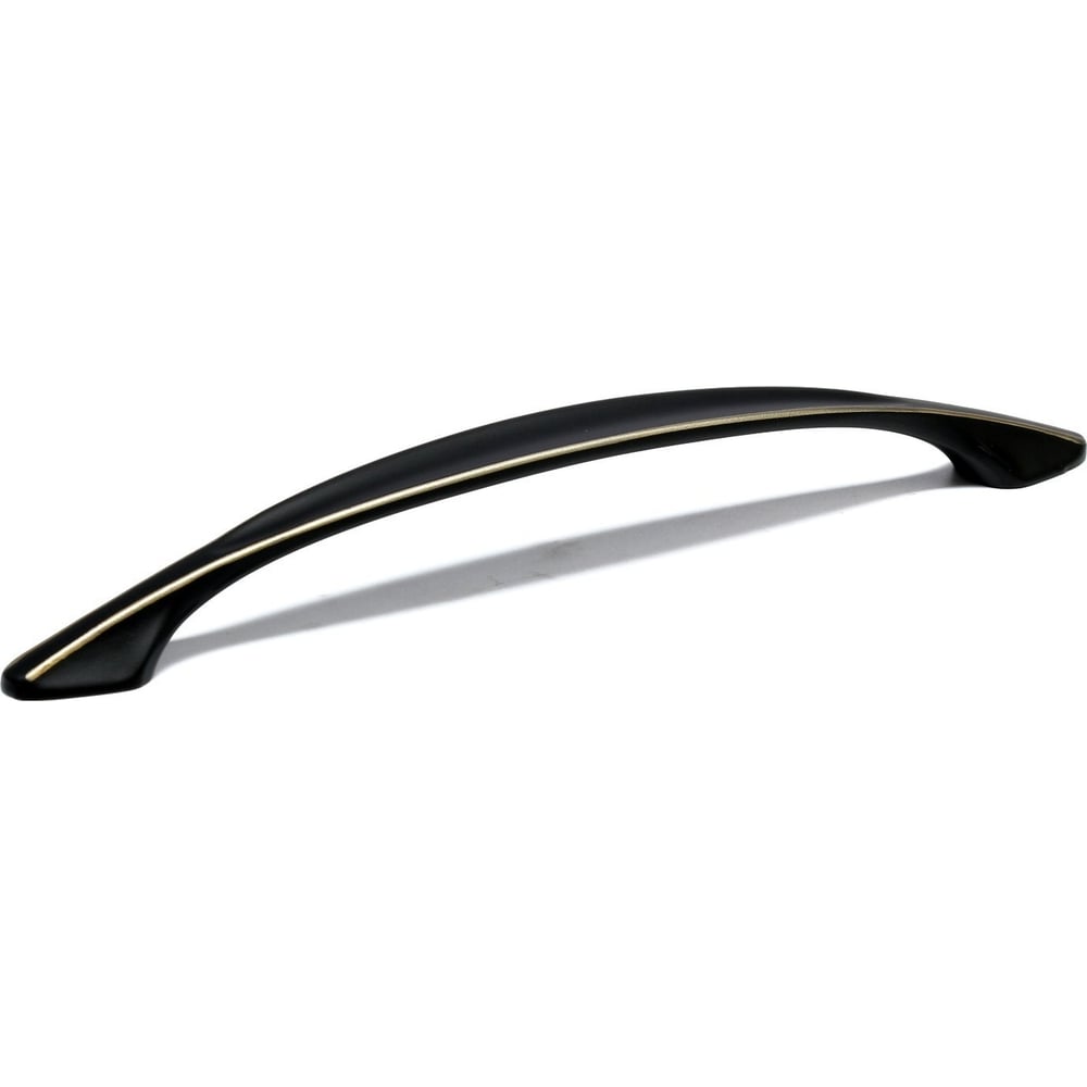 Изображение товара Ручка скоба ТУНДРА 192 мм черный глянцевый металлический монтаж