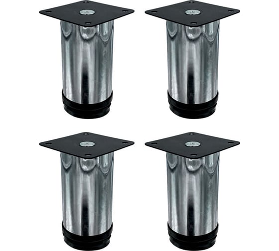 Изображение товара Опора Mebax 50мм, 100-110мм, хром компл. (4 шт.) 00-00002644