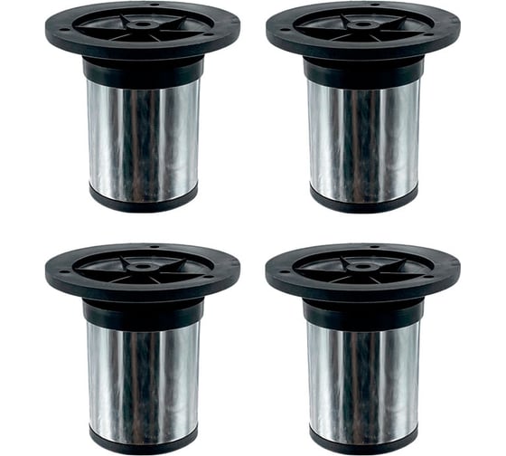 Изображение товара Опора Mebax 50мм, 80-100мм, хром компл. (4 шт.) 00-00002632