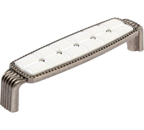 Изображение товара Ручка скоба ТУНДРА ELEGANT, 96 мм, керамическая, цвет цвет старинное серебро 9448236