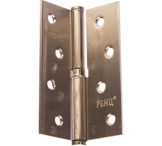 Изображение товара Стальная петля Ренц 100х75х2.5, левая, плоский колпачок, никель матовый, 2 шт. INL 100 FH SN (2шт)