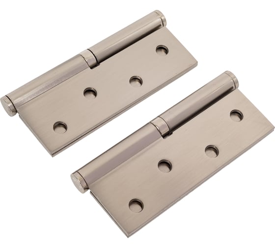 Изображение товара Стальная петля Ренц 100х75х2.5, правая, плоский колпачок, никель матовый, 2 шт. INR 100 FH SN (2шт)