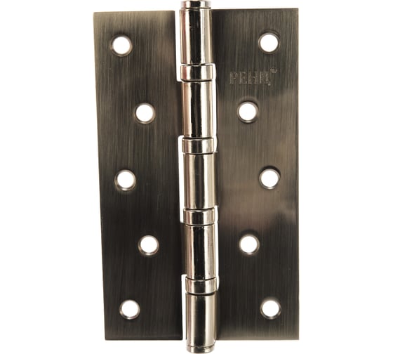 Изображение товара Стальная петля Ренц 125х75х2.5, 4 подшипника, плоский колпачок, никель матовый, 2 шт. IN125-4BB FH SN (2шт)