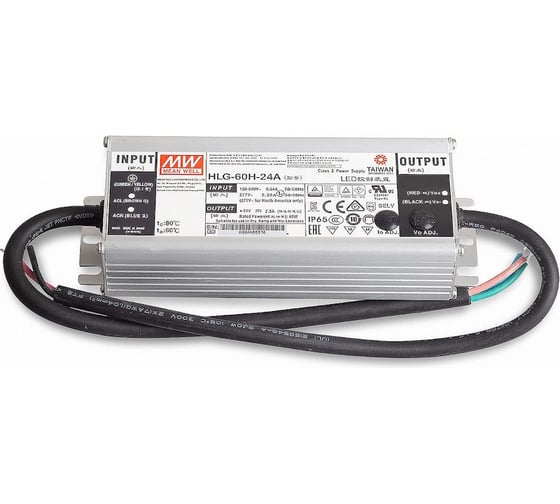 Изображение товара LED-драйвер Mean Well HLG-60H-24A AC-DC 60Вт Т00315990