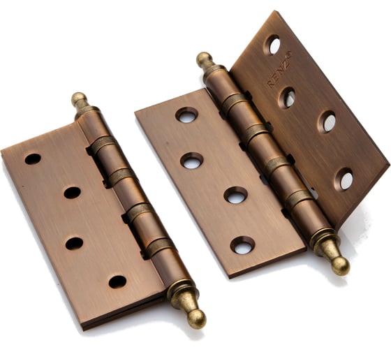 Изображение товара Стальная петля Ренц 100х75х2.5, 4 подшипника, без колпачка, кофе, 2 шт. IN100-4BB FH CF (2шт)