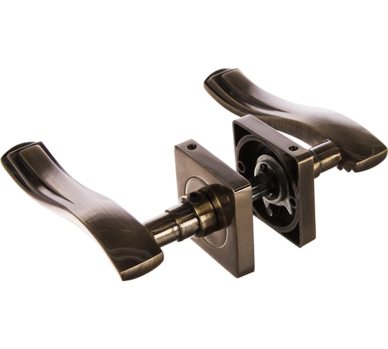 Изображение товара Дверная ручка на квадратной розетке Ренц Джулия, бронза античная INDH 58-02 AB