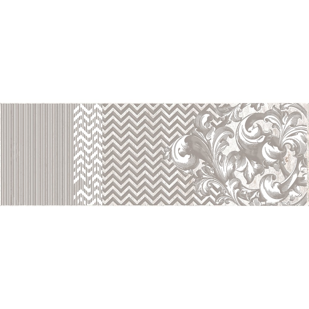 Изображение товара Декоративная вставка Нефрит-Керамика серый 600x200x9 мм Брендл