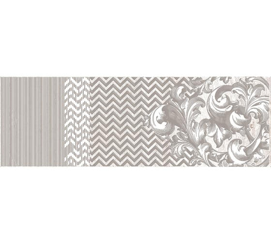 Изображение товара Декоративная вставка Нефрит-Керамика Брендл серый, сортовые, 600x200x9 мм, вариант №1, 1 шт. 04-01-1-17-03-06-2011-1