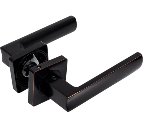 Изображение товара Дверная ручка на квадратной розетке Ренц Остия, черная бронза с патиной INDH 74-02 ABB