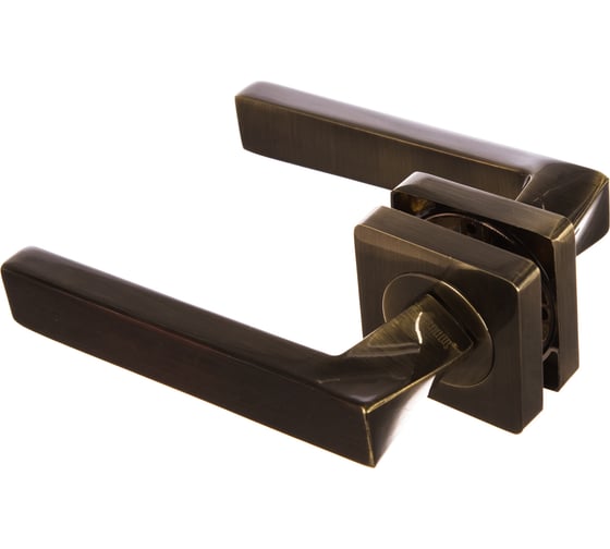 Изображение товара Дверная ручка на квадратной розетке Ренц Равенна, бронза ант. INDH 302-02 AB