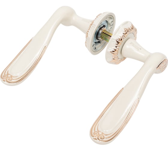 Изображение товара Ручка дверная Ренц "Глория", белый/золото блест INDH 61-10 W/GP