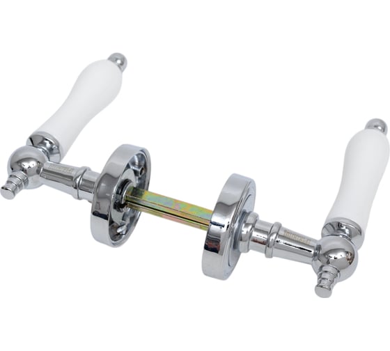 Изображение товара Ручка дверная Ренц "Мишель", хром блест. с белой керамикой INDH 615-16 CP/WH