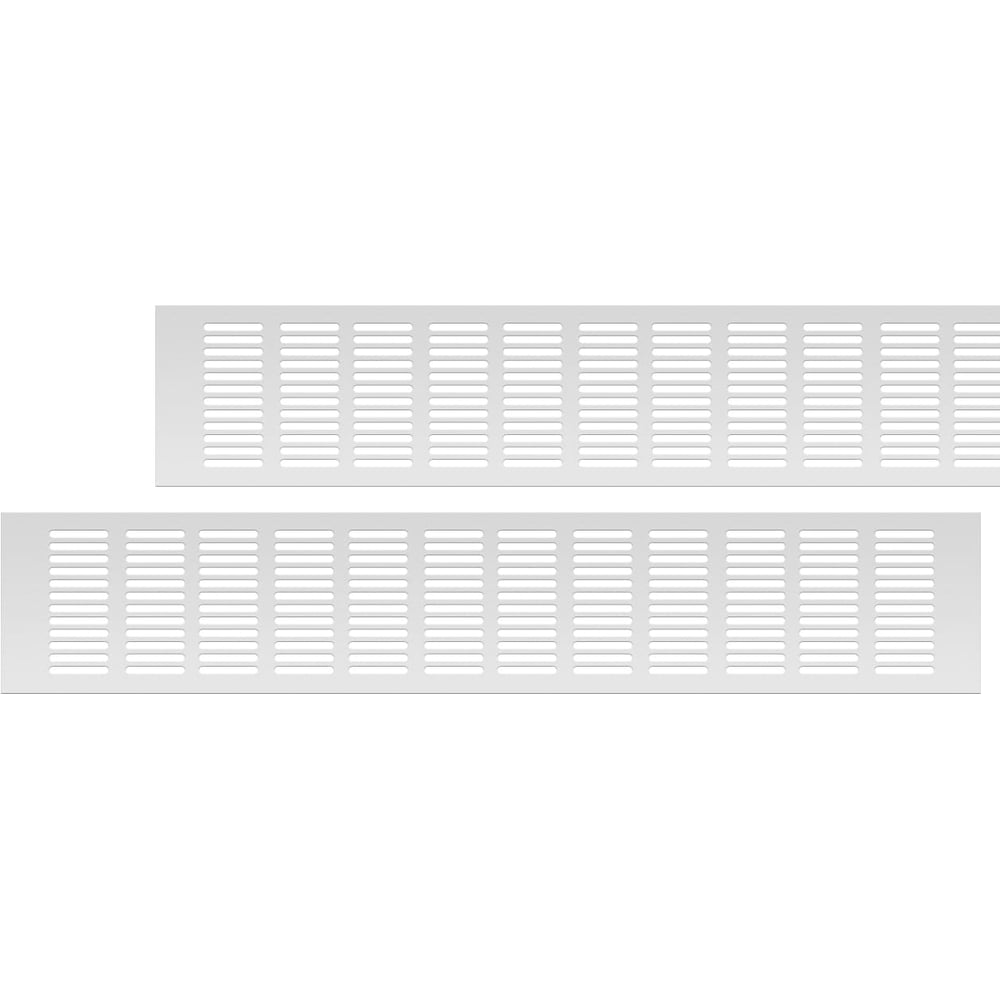 Изображение товара Вентиляционная решетка 100x500 мм 2 шт алюминий серебро Благовест 21-0002-303