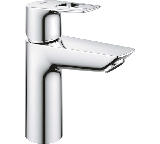 Изображение товара Смеситель для раковины Grohe BauLoop Ecojoy 1 отверстие, размер m, с ограничителем температуры, хром 23917001 00000088403