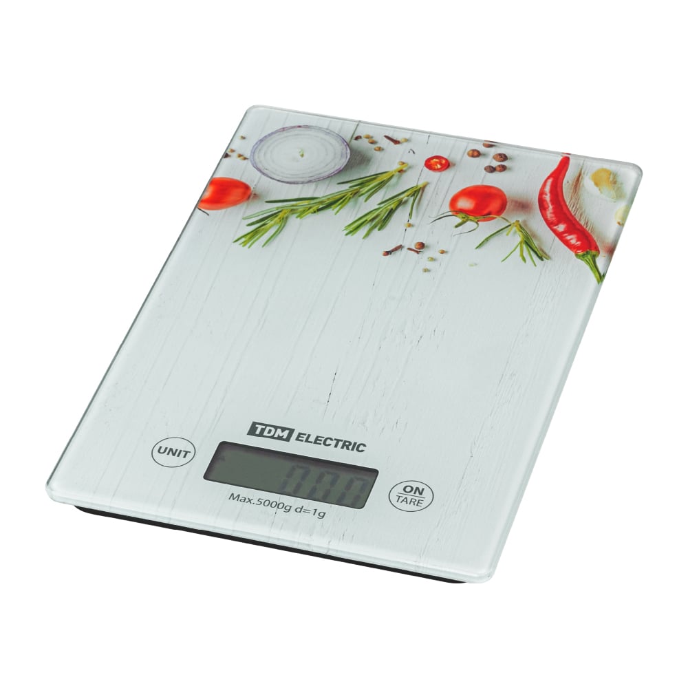 Изображение товара Электронные кухонные весы TDM ELECTRIC SQ4025-0001 5 кг стекло сенсорное управление
