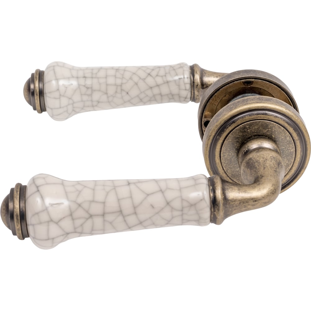 Изображение товара Ручка дверная Ренц Сиракузы бронза состаренная с керамикой междукомнатная