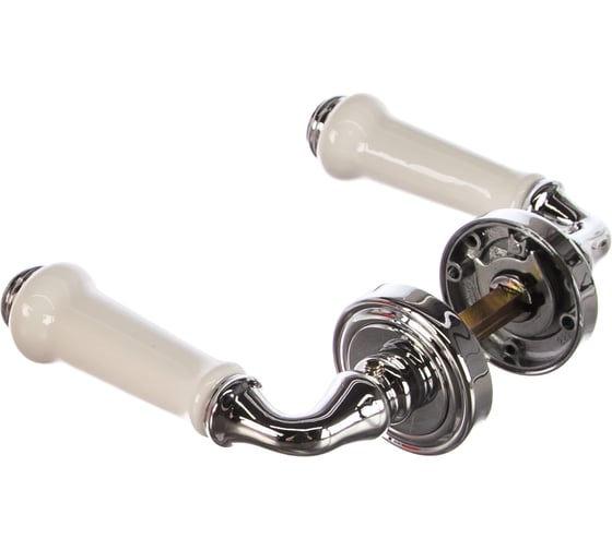 Изображение товара Ручка дверная Ренц "Сиракузы", хром блест. с белой керамикой INDH 617-16 CP/WH