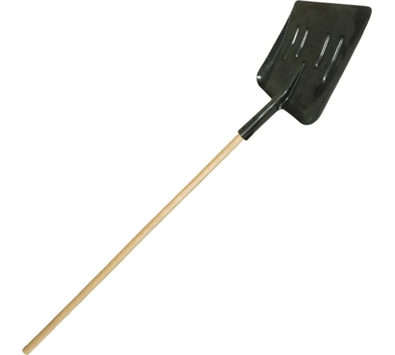 Изображение товара Лопата уборочная ООО Агростройлидер "шахтерка" с ребрами жесткости рельсовая сталь с черенком в сборе САД-04.02.1