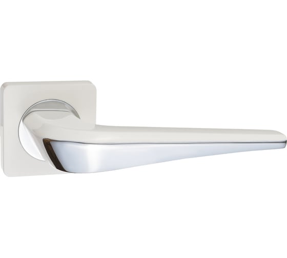 Изображение товара Ручка дверная Ренц "Фиоре" белый-хром INDH 425-02 W/CP