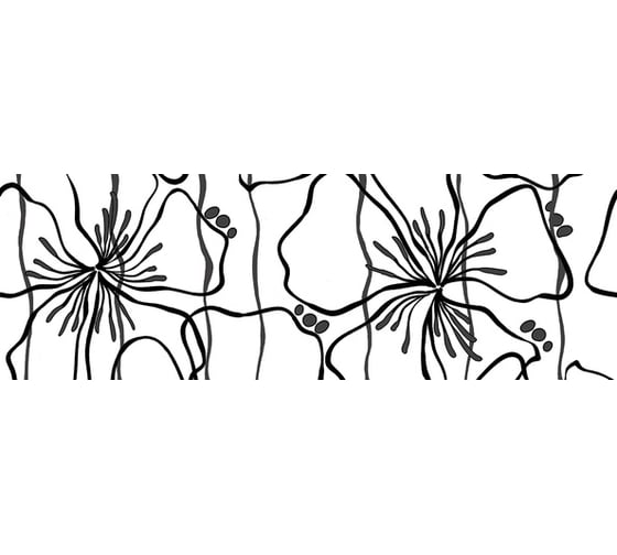 Изображение товара Декоративная вставка Нефрит-Керамика Эвелин белый, сортовые, 600x200x9 мм, вариант №2, 1 шт. 04-01-1-17-03-00-3060-2