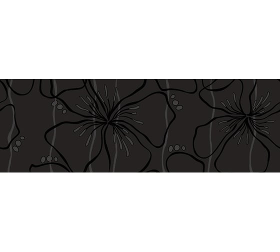 Изображение товара Декоративная вставка Нефрит-Керамика Эвелин черный, сортовые, 600x200x9 мм, вариант №1, 1 шт. 04-01-1-17-03-04-3060-1