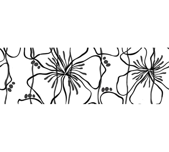 Изображение товара Декоративная вставка Нефрит-Керамика Эвелин белый, сортовые, 600x200x9 мм, вариант №1, 1 шт. 04-01-1-17-03-00-3060-1