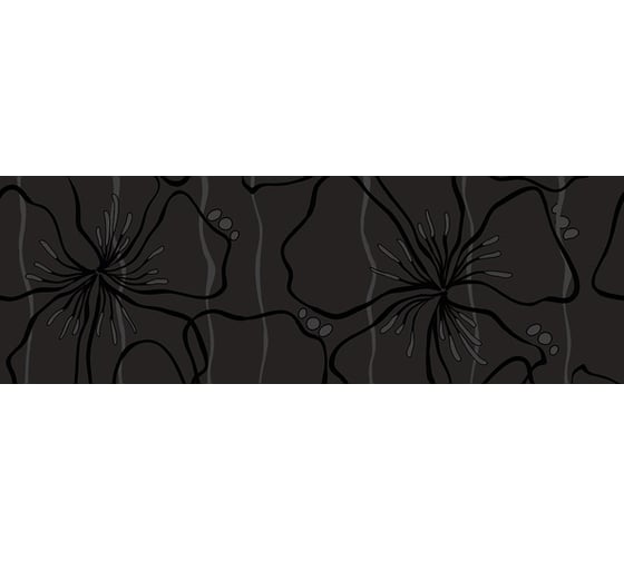 Изображение товара Декоративная вставка Нефрит-Керамика Эвелин черный, сортовые, 600x200x9 мм, вариант №2, 1 шт. 04-01-1-17-03-04-3060-2