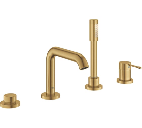 Изображение товара Смеситель для ванны Grohe Essence New с душевым гарнитуром и изливом, холодный рассвет матовый 19578gn1 00000053300