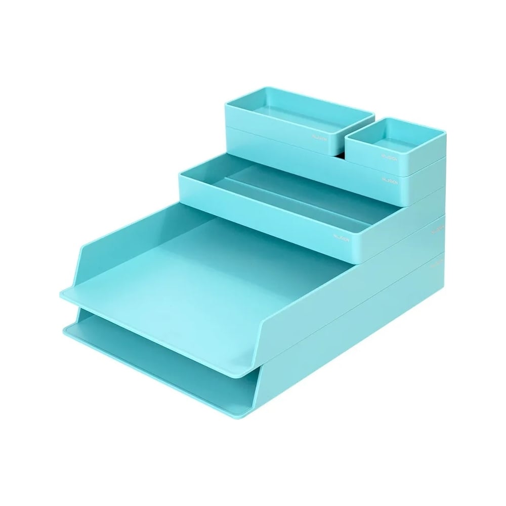 Изображение товара Настольный органайзер DELI ENS001blue Nusign синий из пластика с 5 отделениями