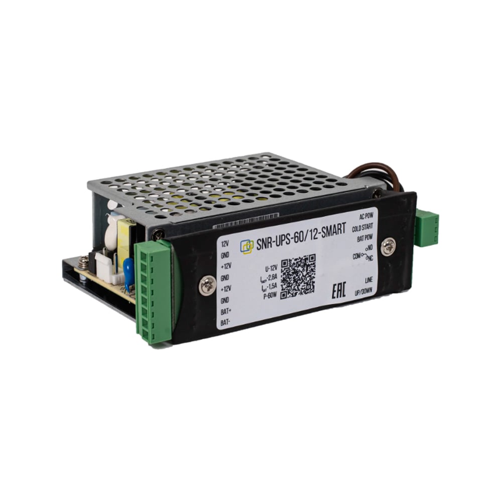 Изображение товара Устройство бесперебойного питания SNR RPS14 12В 60Вт с мониторингом и холодным стартом