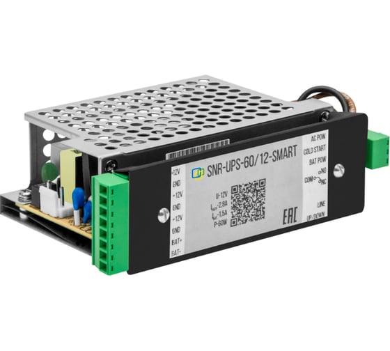 Изображение товара Устройство бесперебойного питания SNR RPS с выходом 12В/60Вт, с функцией мониторинга и холодного старта SNR (14758) SNR-UPS-60/12-SMART