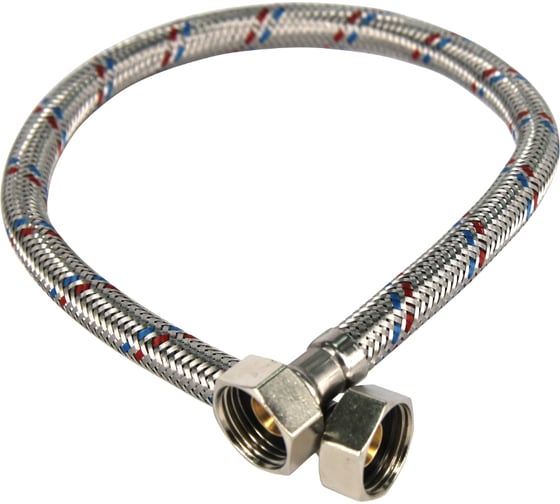 Изображение товара Гибкая подводка для воды ELKA (оплетка нерж.сталь)1/2", вр/вр, 120см EL.LK.101.33.0120