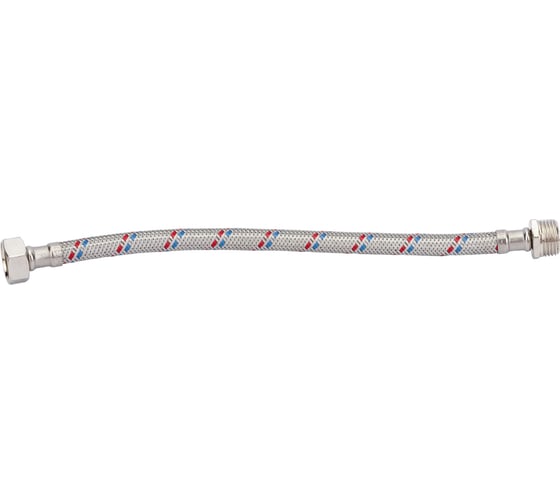 Изображение товара Подводка гибкая для воды ELKA с оплеткой из нержавеющей стали 1/2" х 30 см в/н ИС.100922