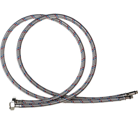 Изображение товара Гибкая подводка для смесителей ELKA (оплетка нерж.сталь) 1/2", вр/нр м10, 100 см (пара) 694687891809