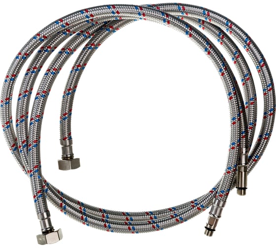 Изображение товара Гибкая подводка для смесителя ELKA (оплетка нерж.сталь)1/2", вр/нр м10, 120см EL.LK.103.31.0120