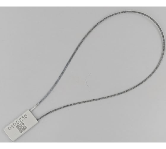 Изображение товара Тросовая пломба ООО Пломба.Ру D2,2 мм, L500 мм. Цвет белый 10 шт. ЗПУ КРАБ 41700