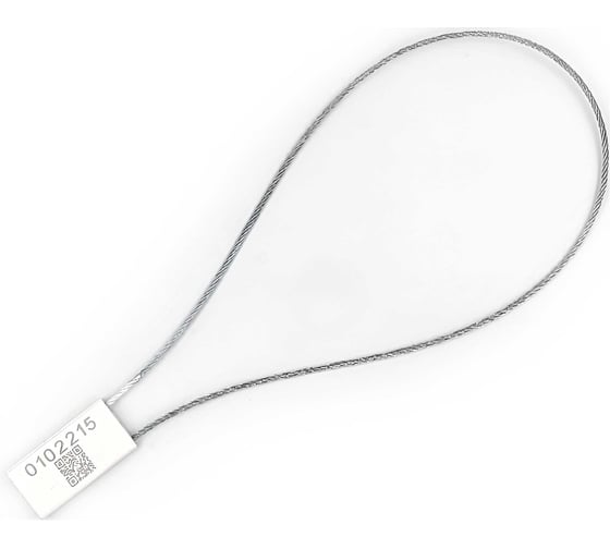 Изображение товара Тросовая пломба ООО Пломба.Ру D2,2 мм, L500 мм. Цвет белый 10 шт. ЗПУ КРАБ 41700