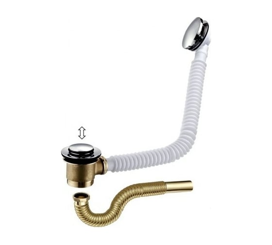 Изображение товара Слив/перелив ORE BW40PP автомат, металл/пласт. L=240-550 мм, слив 40 мм 7079988607474