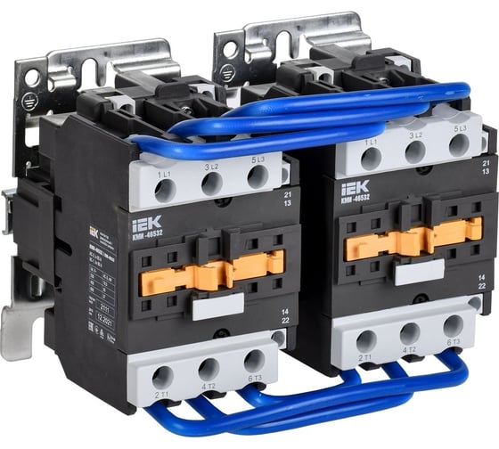Изображение товара Контактор IEK кми-46532 реверс 65а 230в/ас3 2но;2нз KKM43-065-230-22-1
