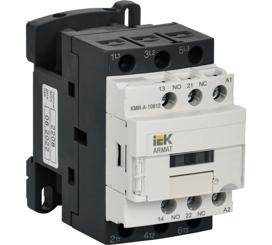 Изображение товара Контактор IEK Armat кми-а-10612 lc1d 6а 36в/ас3 1но/1нз AR-ACC-11-006-036-11