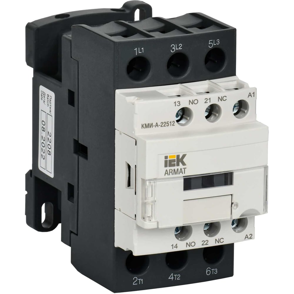Изображение товара Контактор IEK Armat кми-а-22512 25А 24В переменный ток модульный для автоматизации