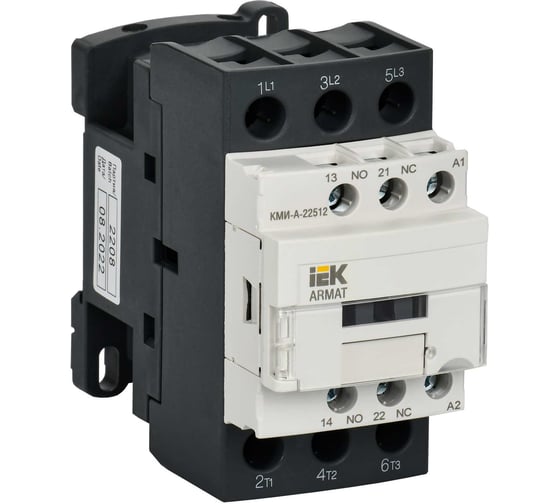 Изображение товара Контактор IEK Armat кми-а-22512 lc1d 25а 230в/ас3 1но/1нз AR-ACC-21-025-230-11
