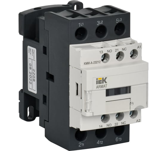 Изображение товара Контактор IEK Armat кми-а-23212 lc1d 32а 36в/ас3 1но/1нз AR-ACC-21-032-036-11