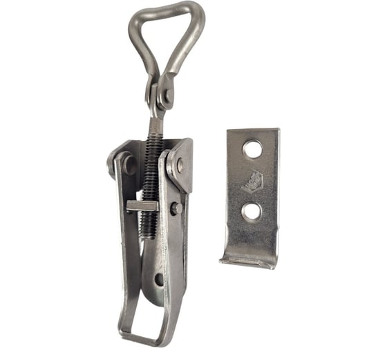 Изображение товара Замок для ящика VORMANN с регулировочным винтом, с ответной частью (прямая), 92/123x32мм, нержавеющая сталь 011203000/8018
