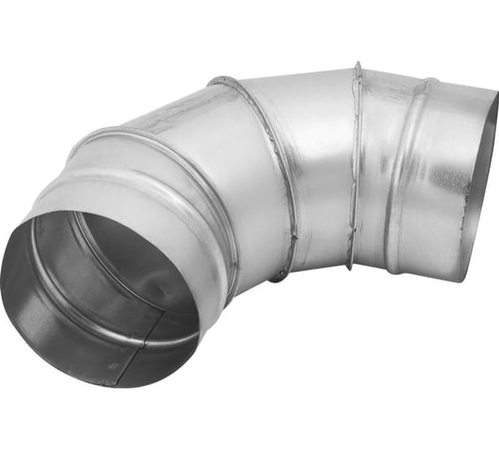 Изображение товара Отвод для круглых воздуховодов на 90 градусов 200 мм, оцинкованная сталь ООО Вентмаркет OTV90x200