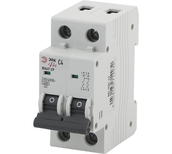 Изображение товара Автоматический выключатель ЭРА NO-900-34 ВА47-29 2P 63А кривая C Б0031766